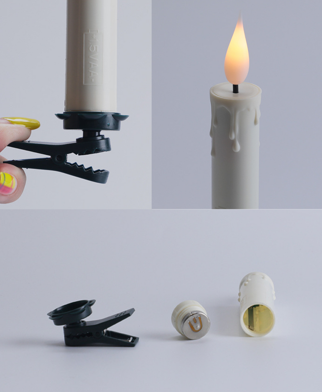Christmas Tree Candle Clip Set
