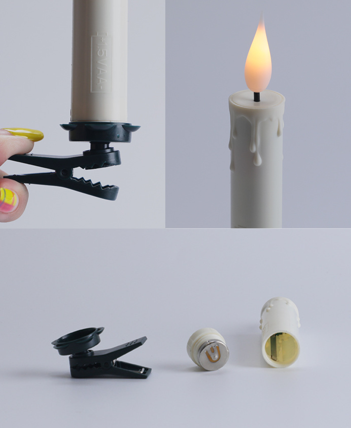 Christmas Tree Candle Clip Set