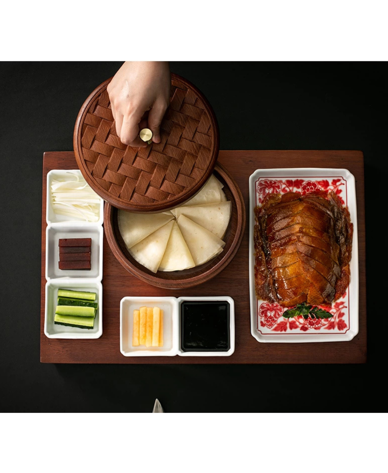 Wooden Peking Duck Serving Set