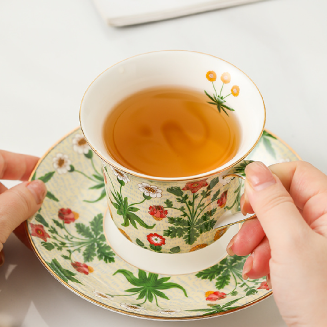 Serena Tea Cup & Saucer Set Pocelain