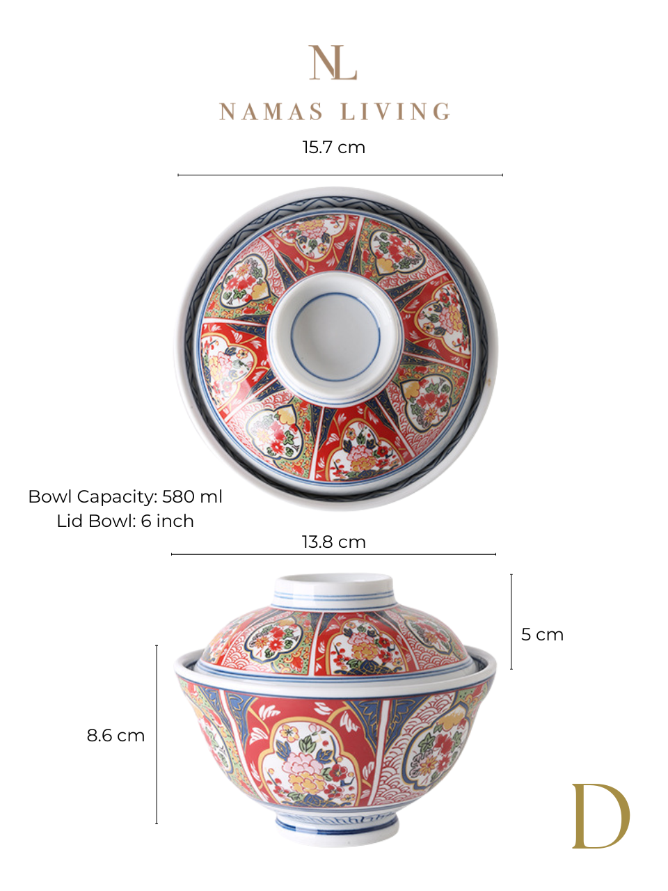 Chinoiserie Heritage Porcelain Bowl with Lid