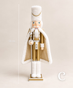 White Gold Regal Caped Nutcracker - 50 cm