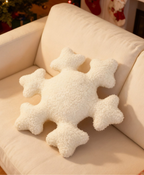 White Snowflake Throw Pillow