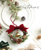 Rustic Bell Wreath Ornament