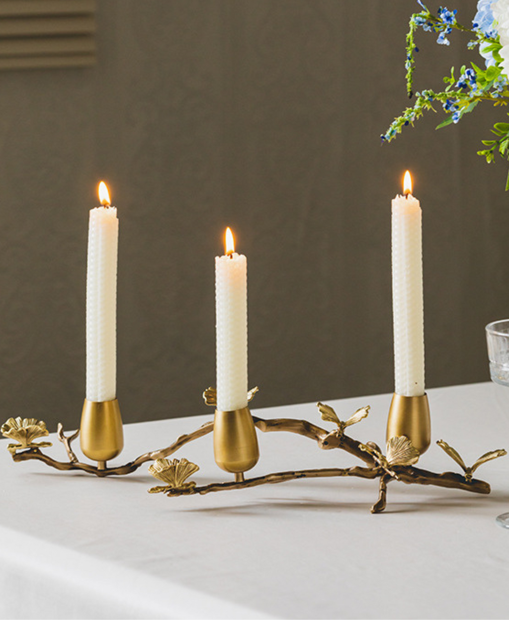 Ginkgo Butterfly Candle Holder