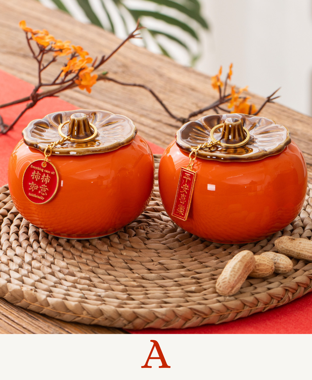 GIFTING INSPIRATION - Persimmon Auspicious Canister