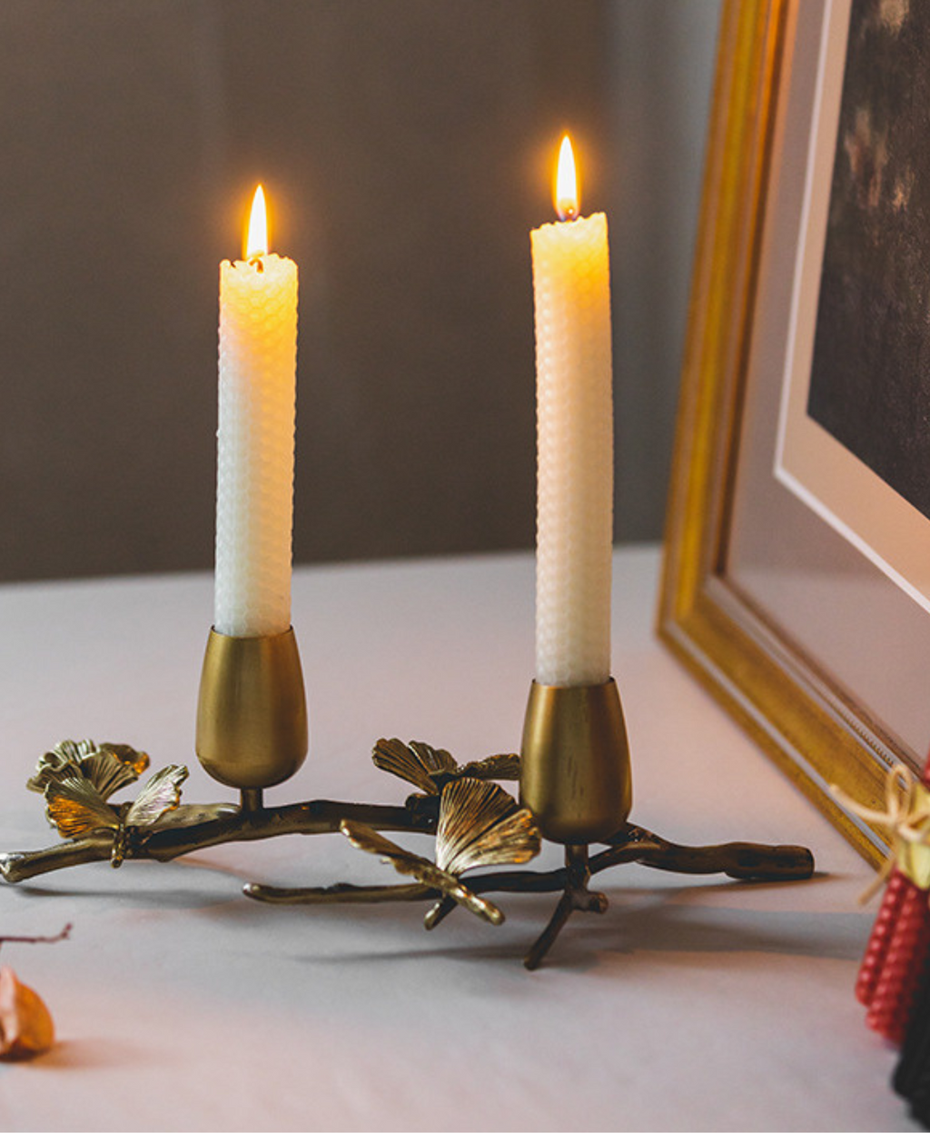 Ginkgo Butterfly Candle Holder