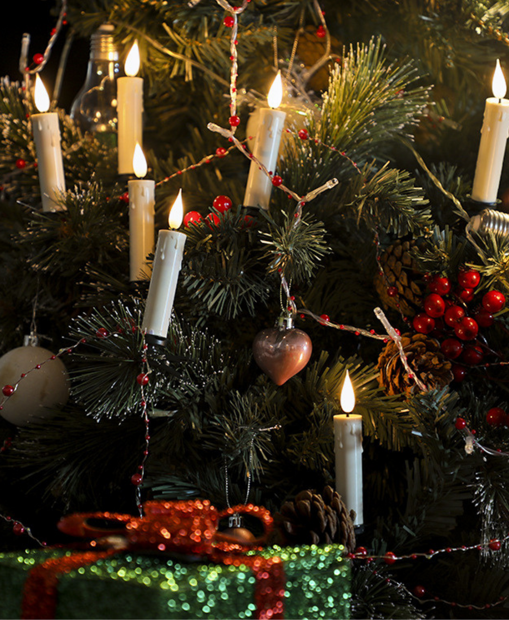 Christmas Tree Candle Clip Set