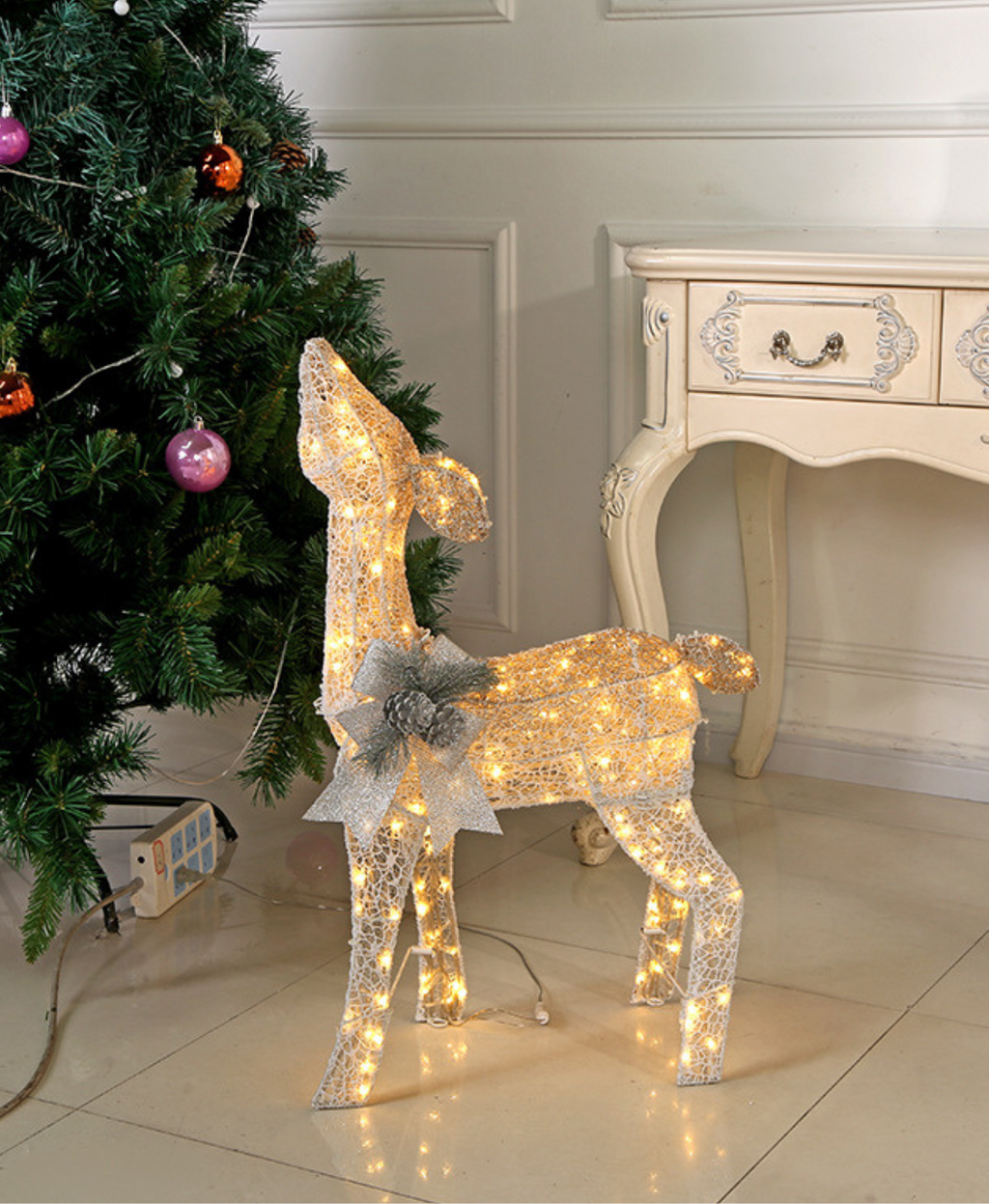 Luminous Sparkling LED Reindeer Set