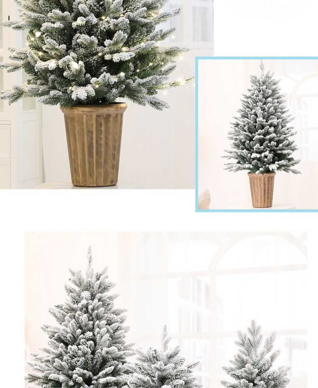 Snowy Spruce Lit Christmas Tree