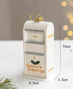 Glam White and Gold Christmas Ornament