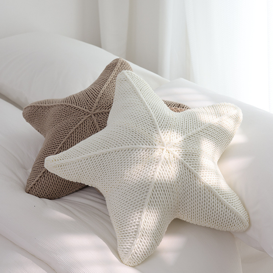 Starfish Knitted Pillow