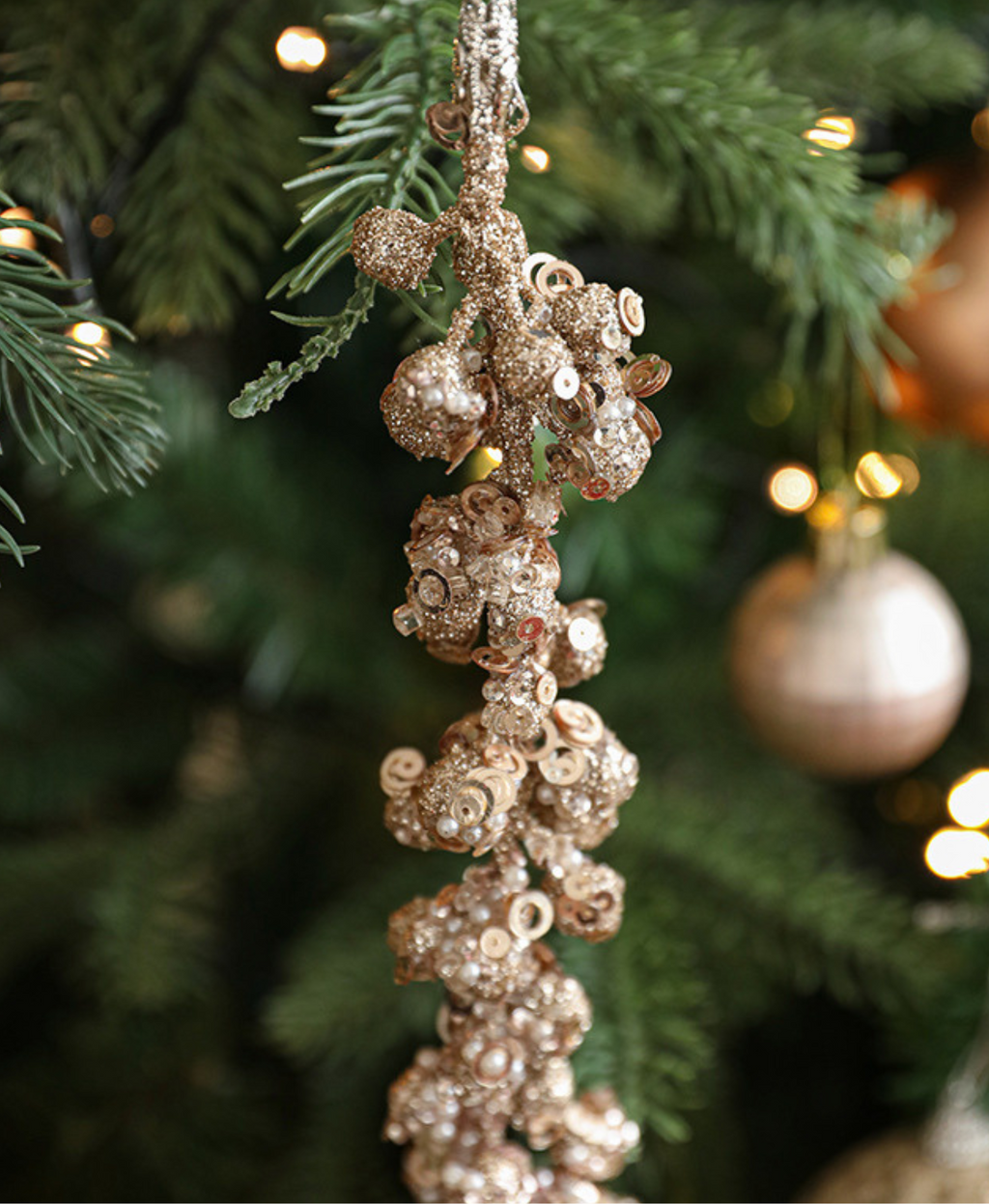Glitter Sequin Branch Ornament