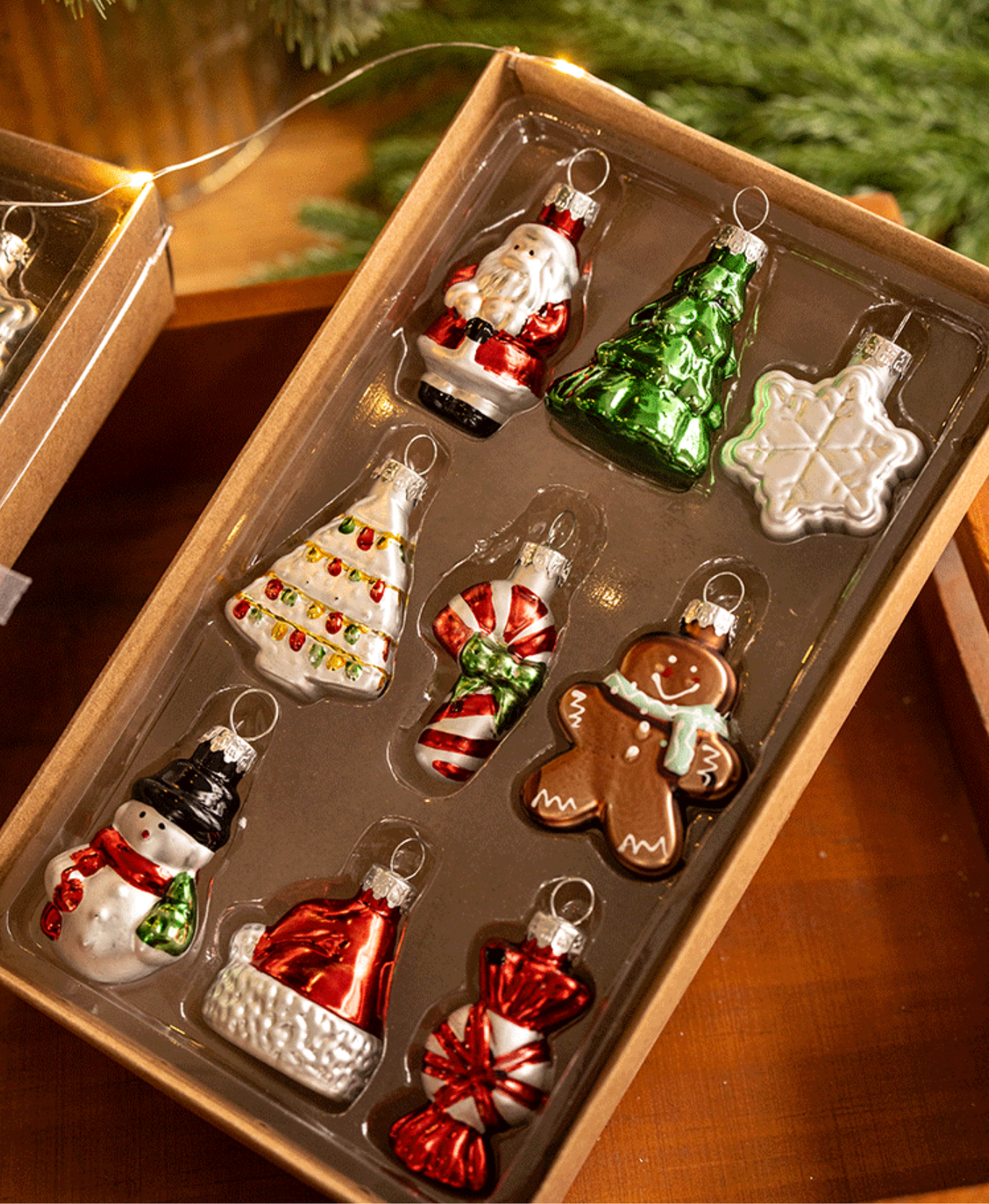 Holiday Treasures Glass Ornament Set