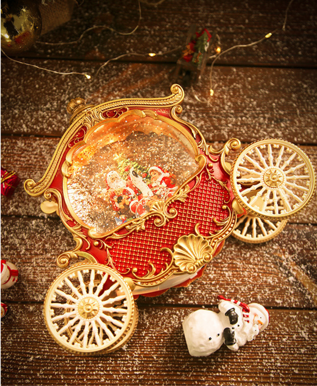 Vintage Christmas Carriage Music Box