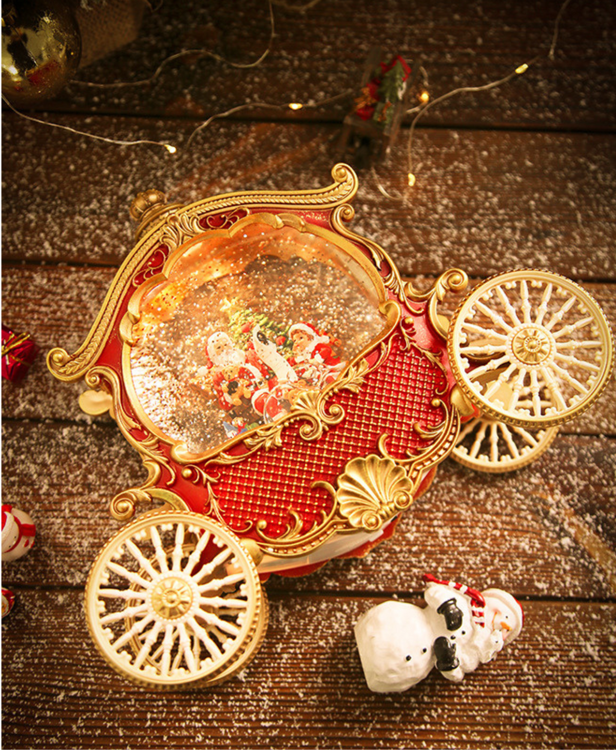 Vintage Christmas Carriage Music Box