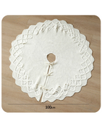 Simple Knit Wool Christmas Tree Skirt