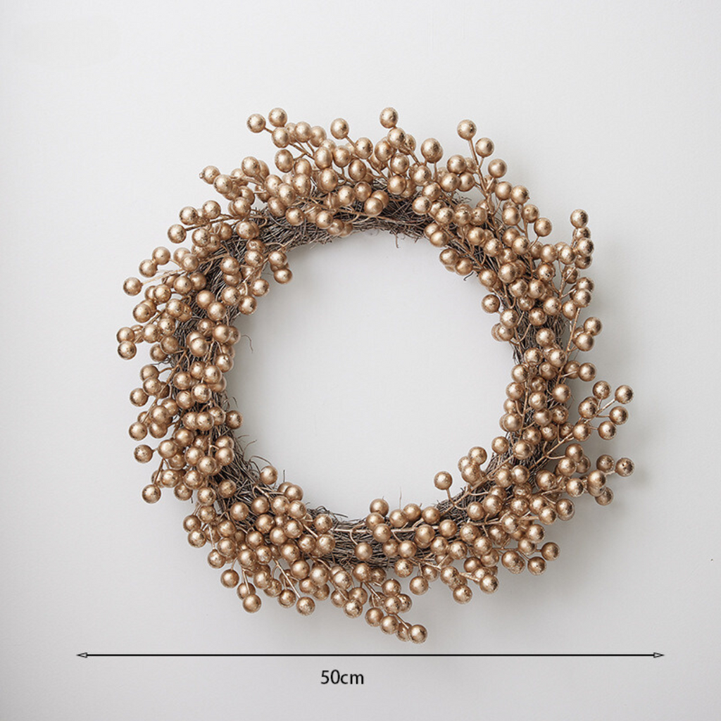 Golden Fruit Wreath Christmas Decoration