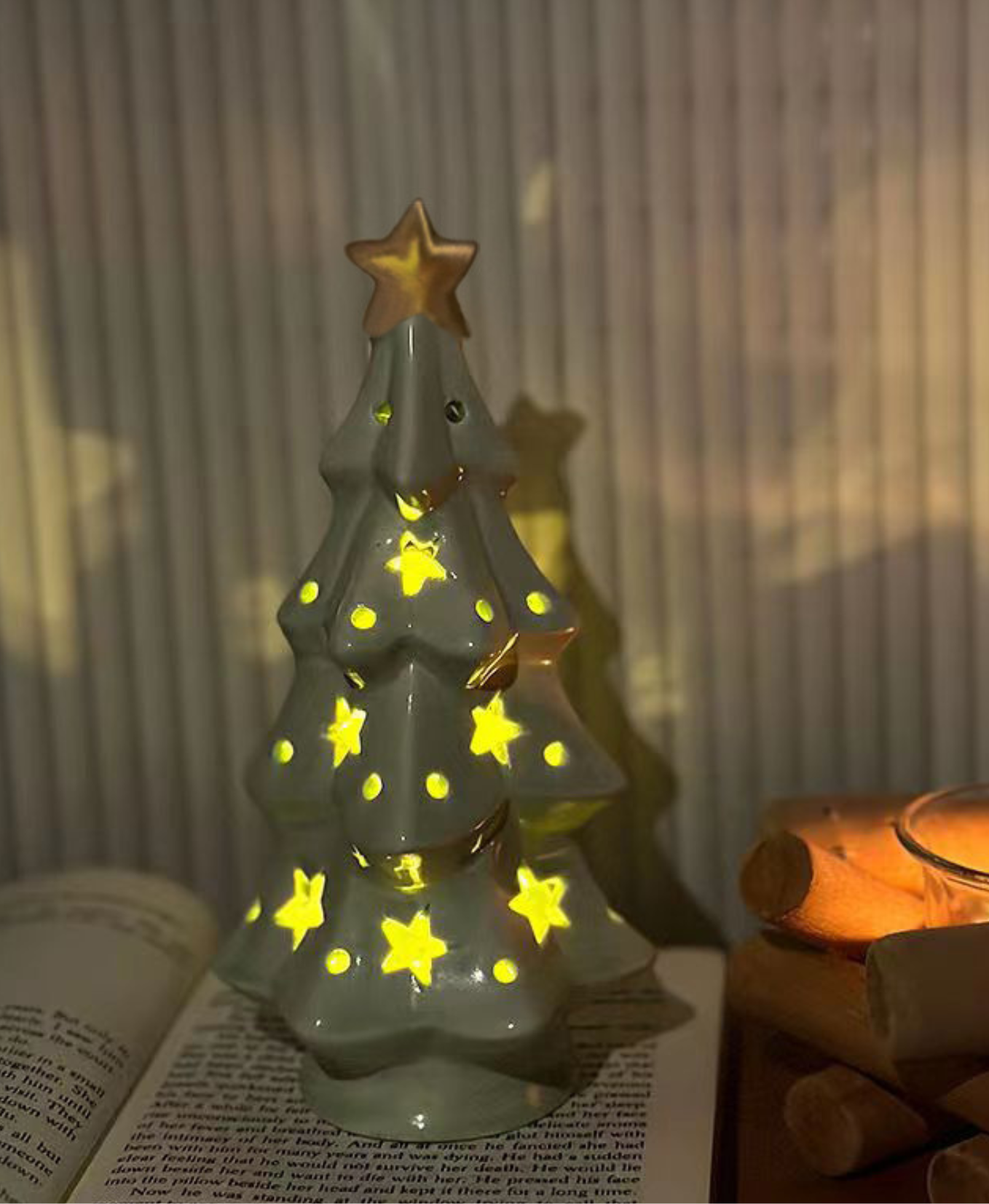 Ceramic Christmas Tree LED Night Light