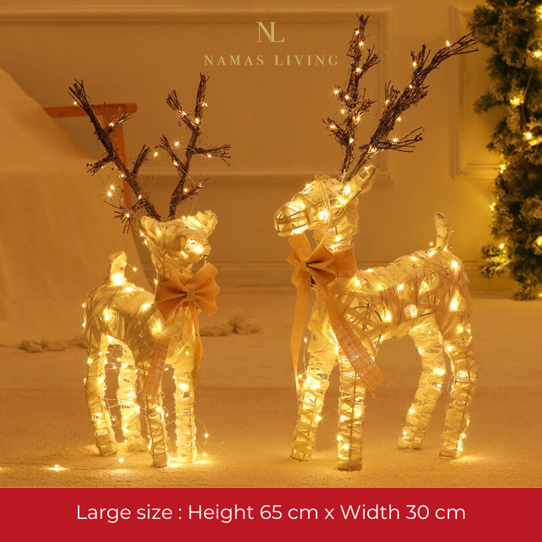 Enchanted Glowing Deer Ornaments