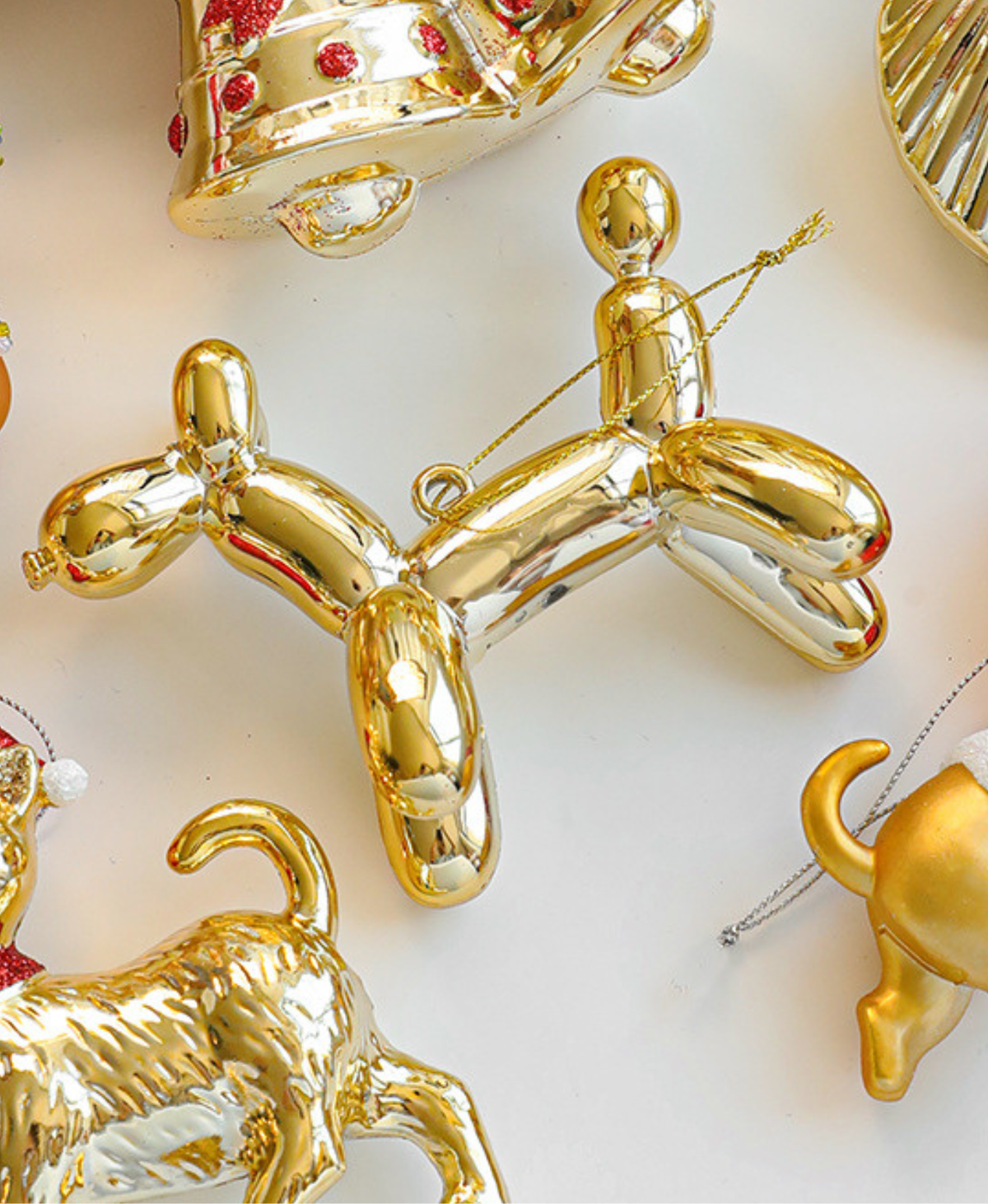 Gold Balloon Dog Tree Ornament