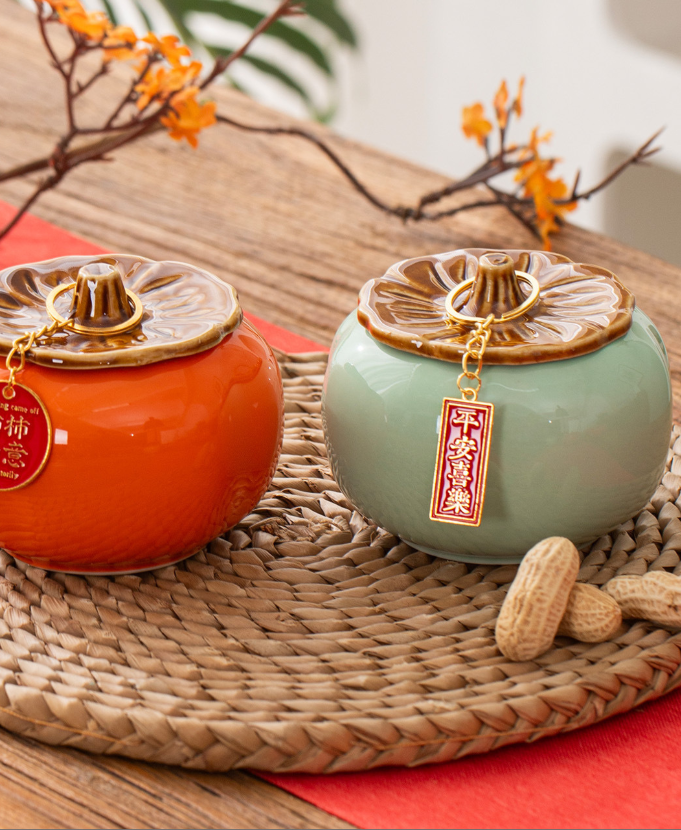 GIFTING INSPIRATION - Persimmon Auspicious Canister