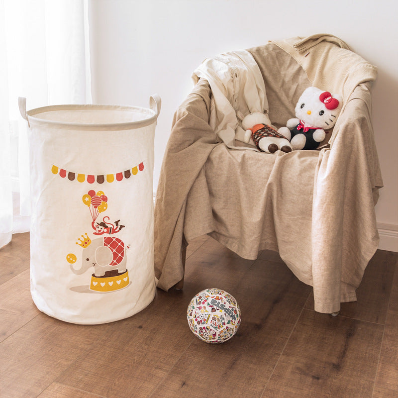 Round Baskets Toys Folding Organizer