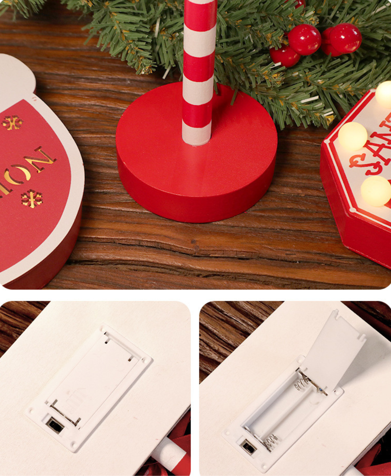 Christmas Stop Sign LED Light
