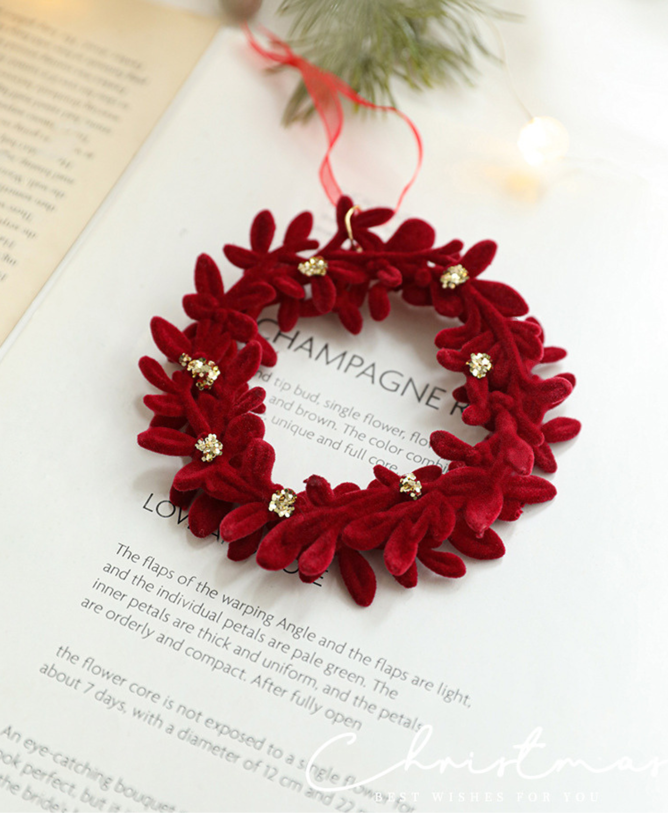 Velvet Maroon Holiday Ornament