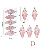 Sweet Pink Christmas Ornament Set