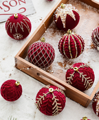 Velvet Ruby Ornament Set