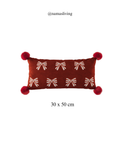 Scarlet Bow Pom-Pom Pillow Case