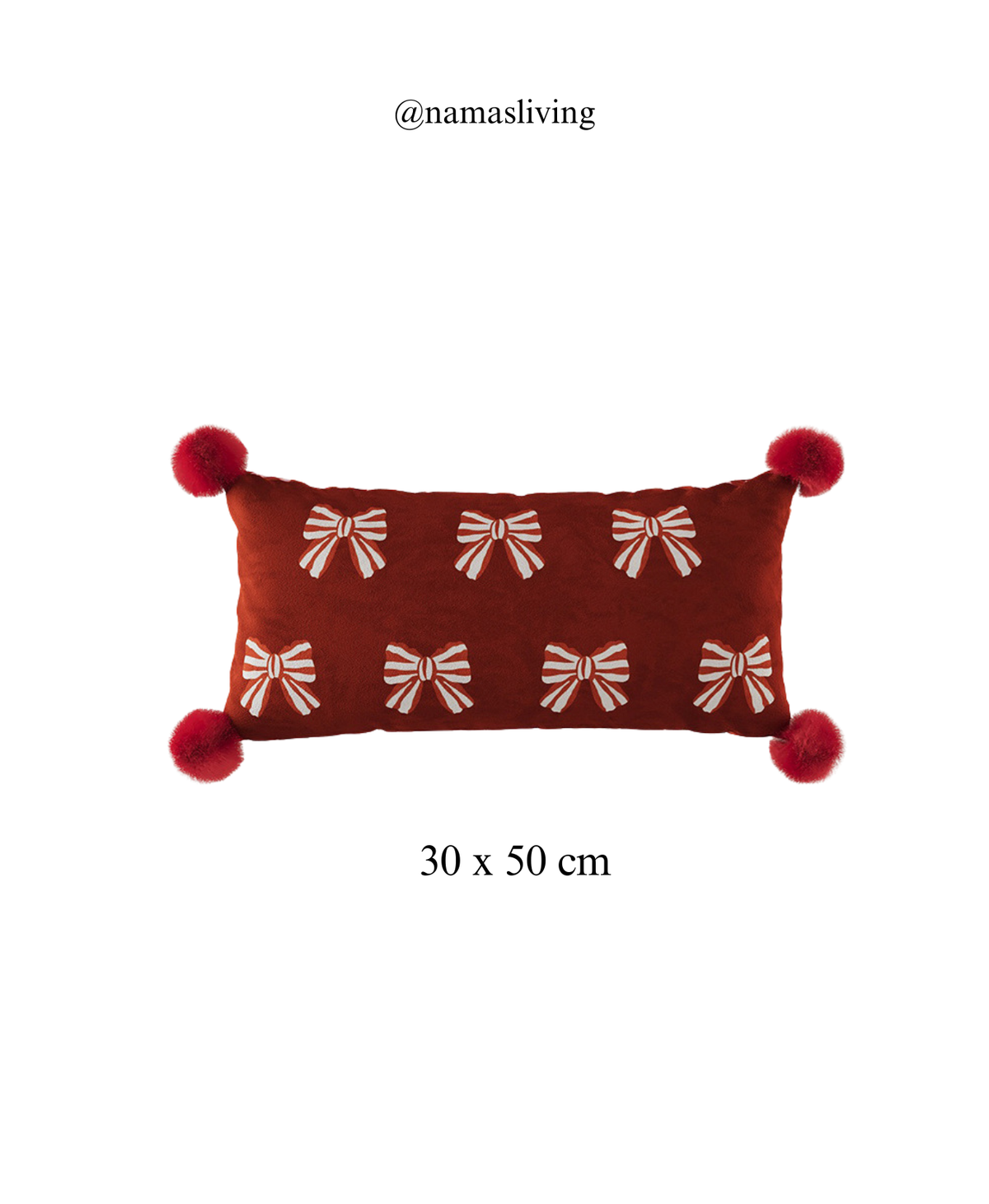 Scarlet Bow Pom-Pom Pillow Case