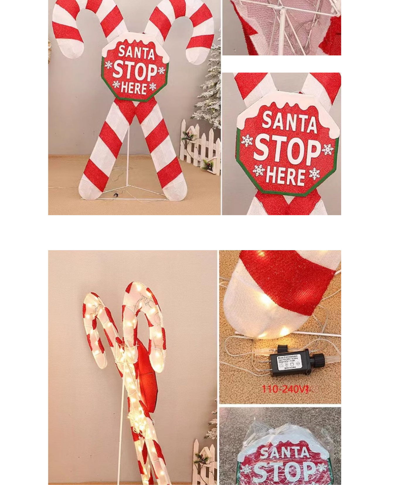 Giant Cane LED Christmas Decoration