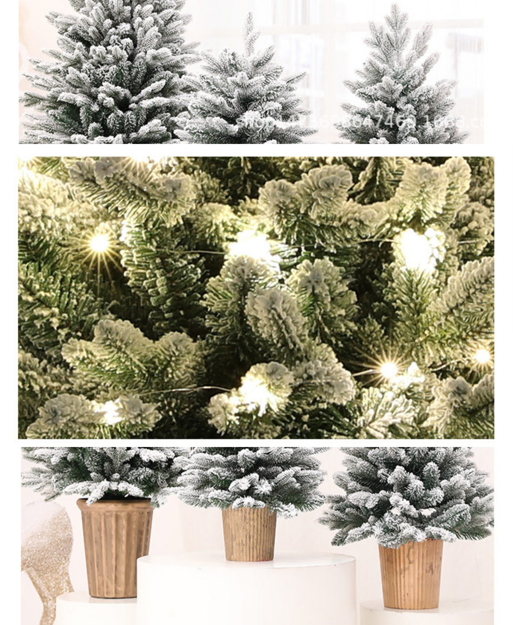 Snowy Spruce Lit Christmas Tree