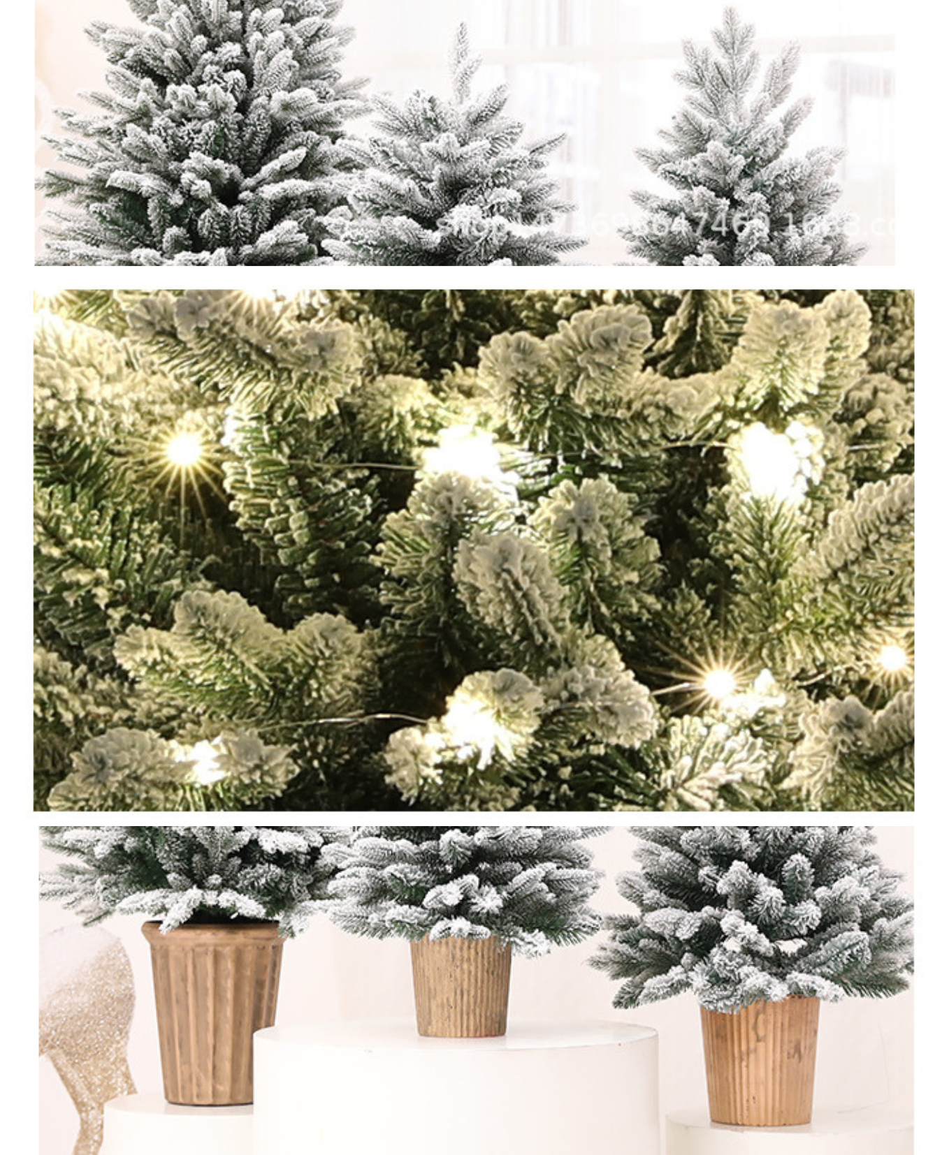 Snowy Spruce Lit Christmas Tree