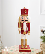 Burgundy & Gold Nutcracker - 25 cm