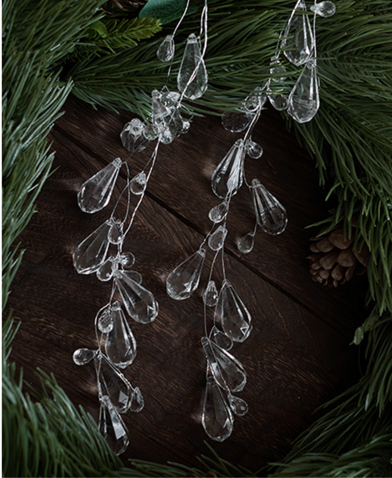 Frosted Crystal Christmas Ornament