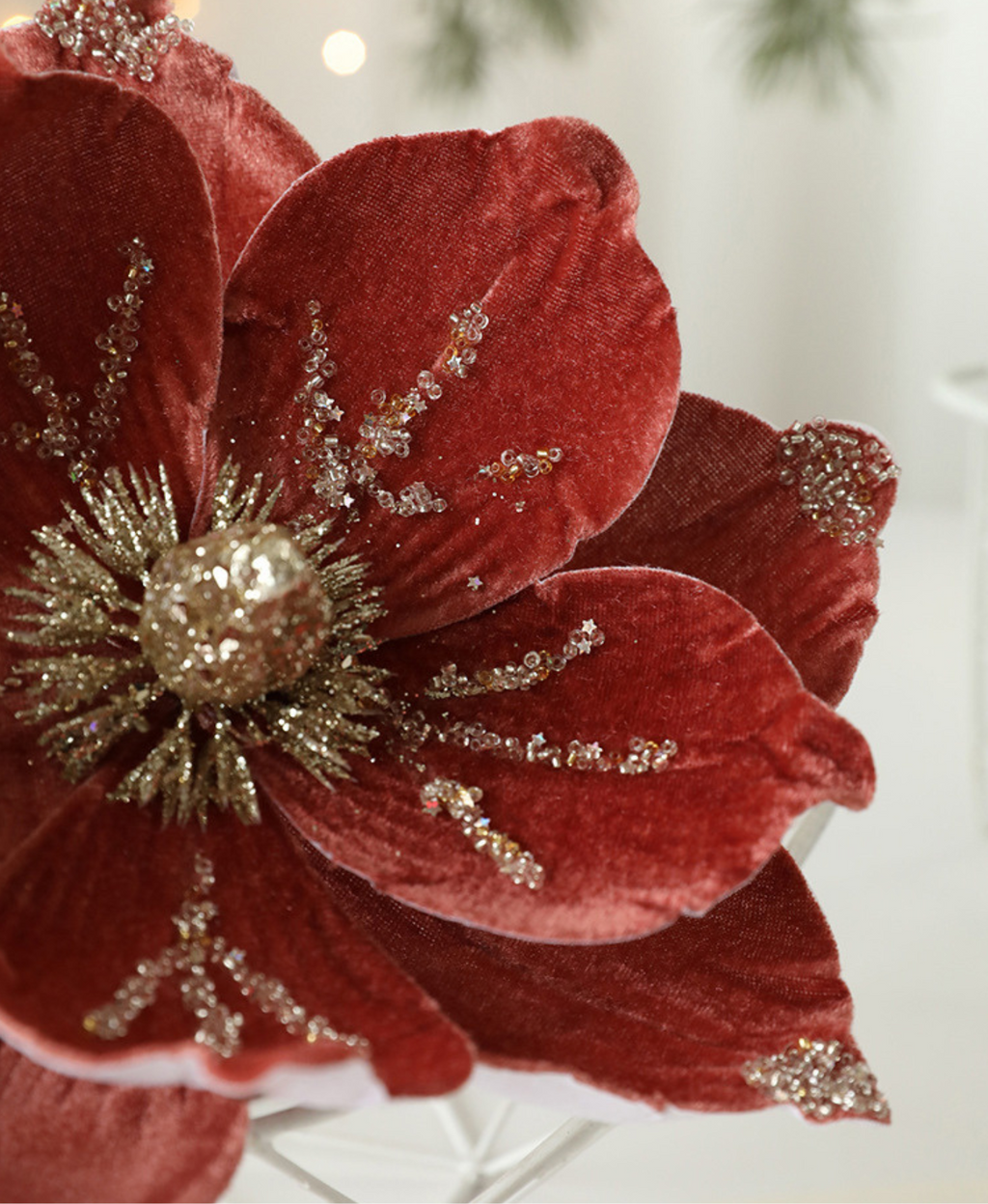 Luminous Magnolia Bloom Ornament