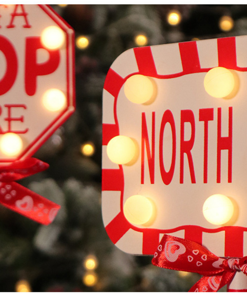 Christmas Stop Sign LED Light