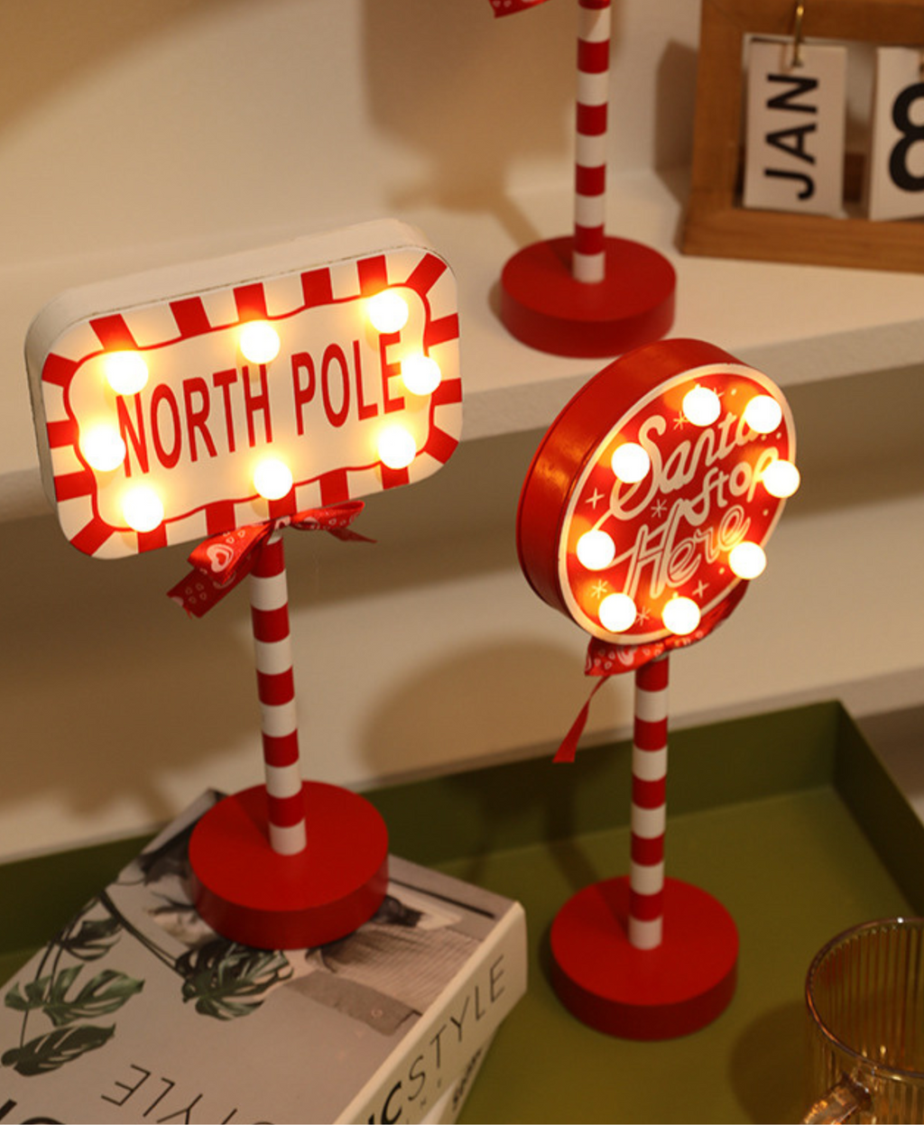 Christmas Stop Sign LED Light
