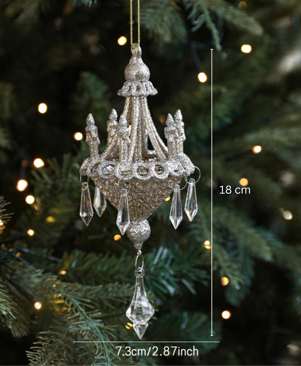 Crystal Chandelier Tree Ornament