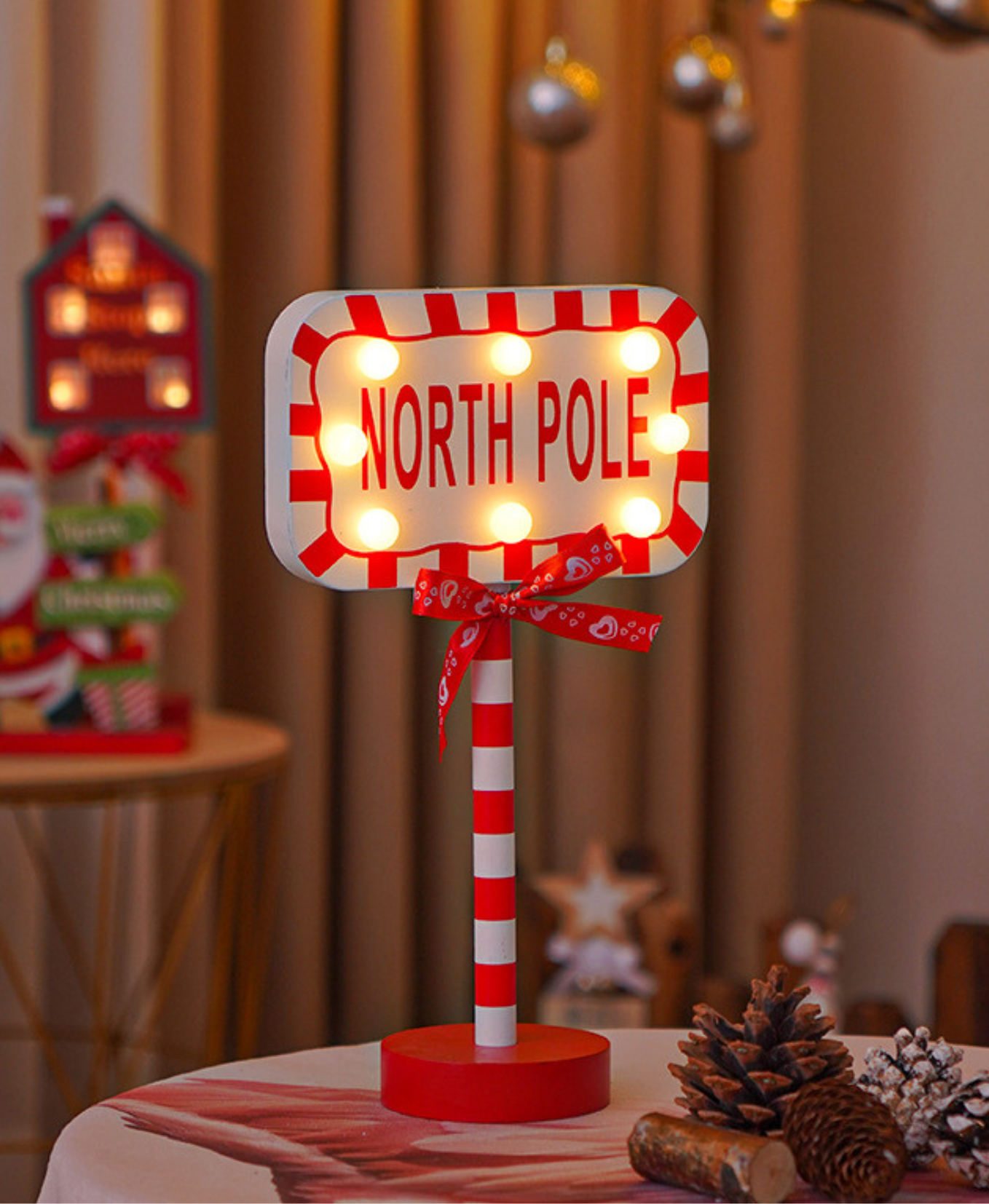 Christmas Stop Sign LED Light