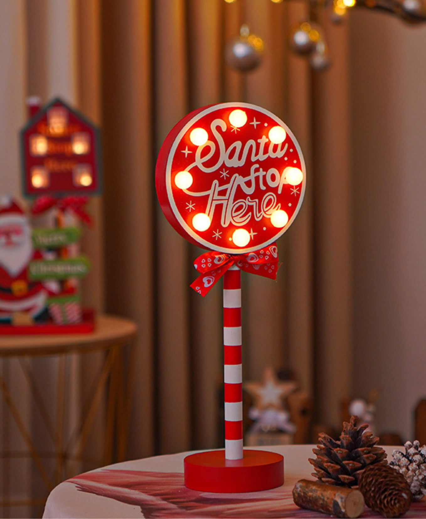 Christmas Stop Sign LED Light