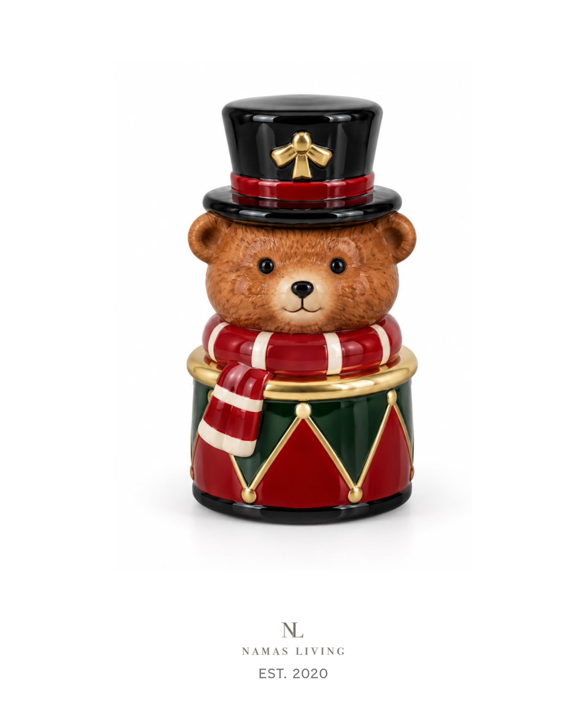 Holiday Bear Storage Jar