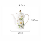 Retro Camellia Tea Cup & Jug