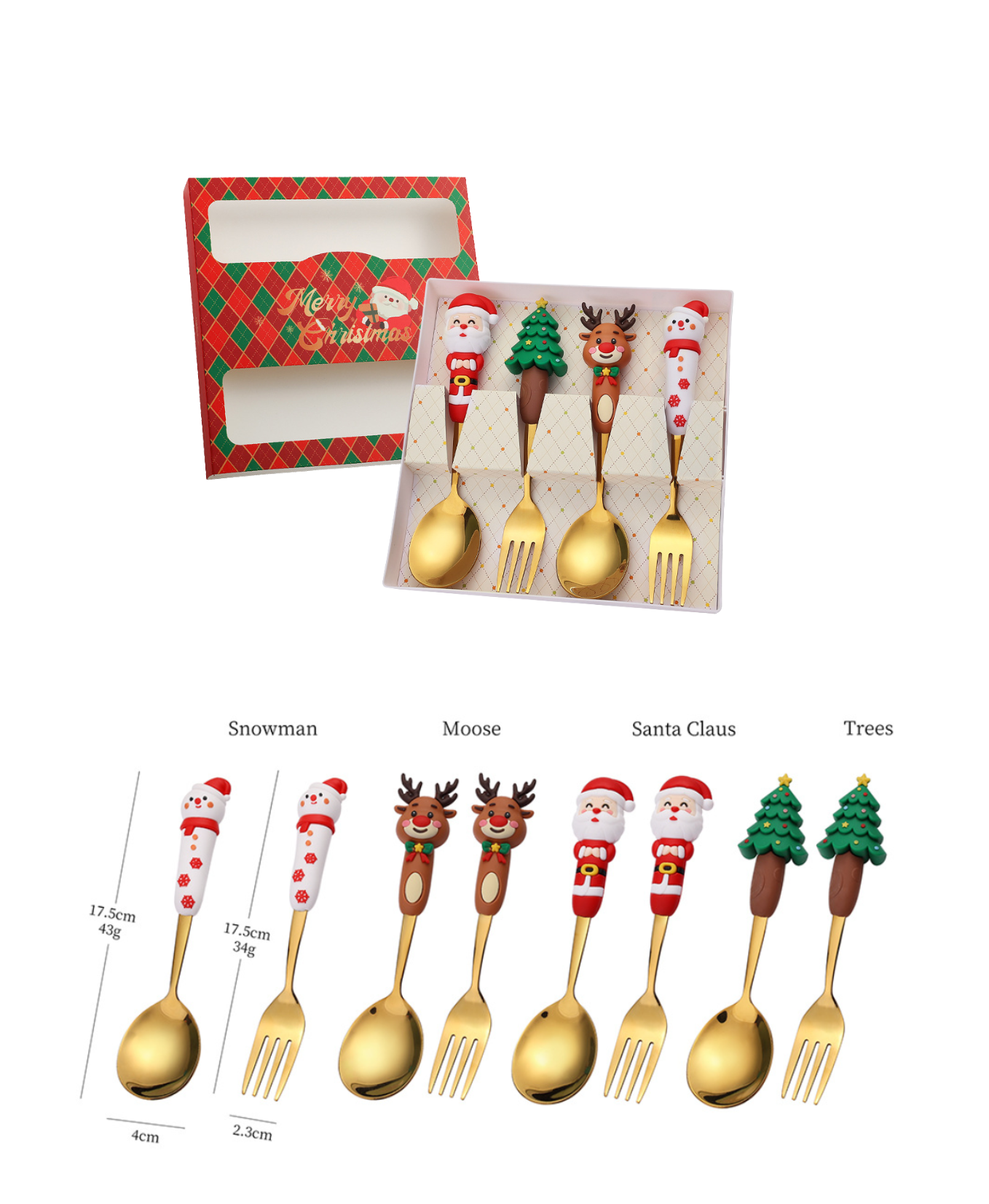 Santa & Friends Cutlery Gift Set