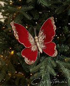Sparkling Butterfly Tree Clip Ornament