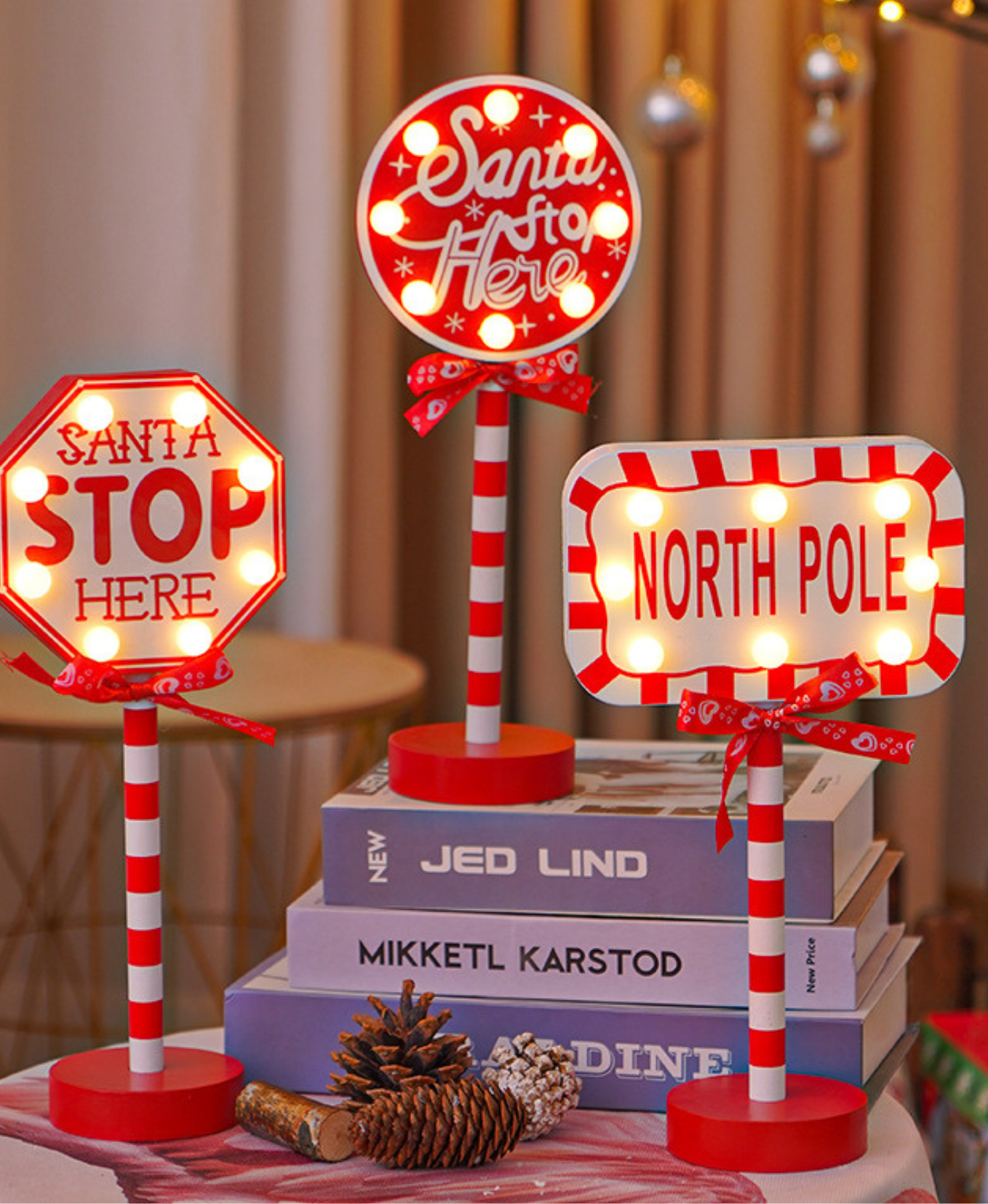 Christmas Stop Sign LED Light