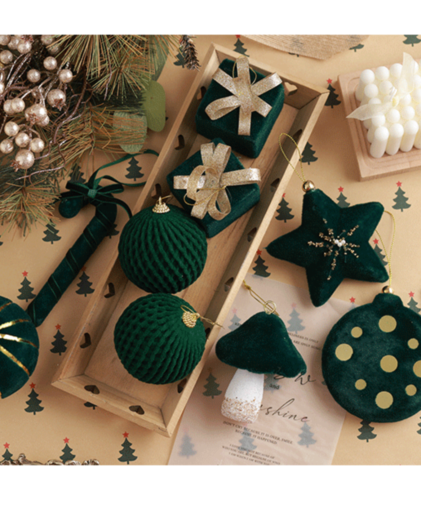 Festive Green Hanging Tree Ornament